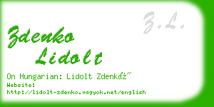 zdenko lidolt business card